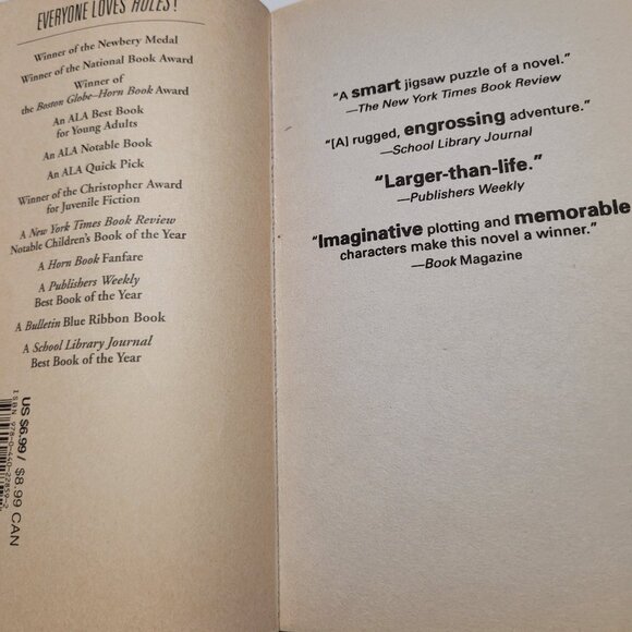 2001 Holes By Louis Sachar Book - Hardcover - Picture 6 of 6